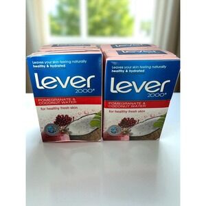 Lever 2000 Bar Soap – Pomegranate & Coconut Water – 4‎ Bars – HTF Discontinued